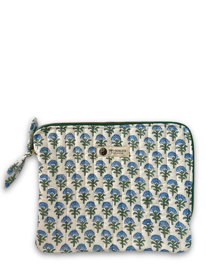 Blue Blossom Quilted iPad Tablet Cover