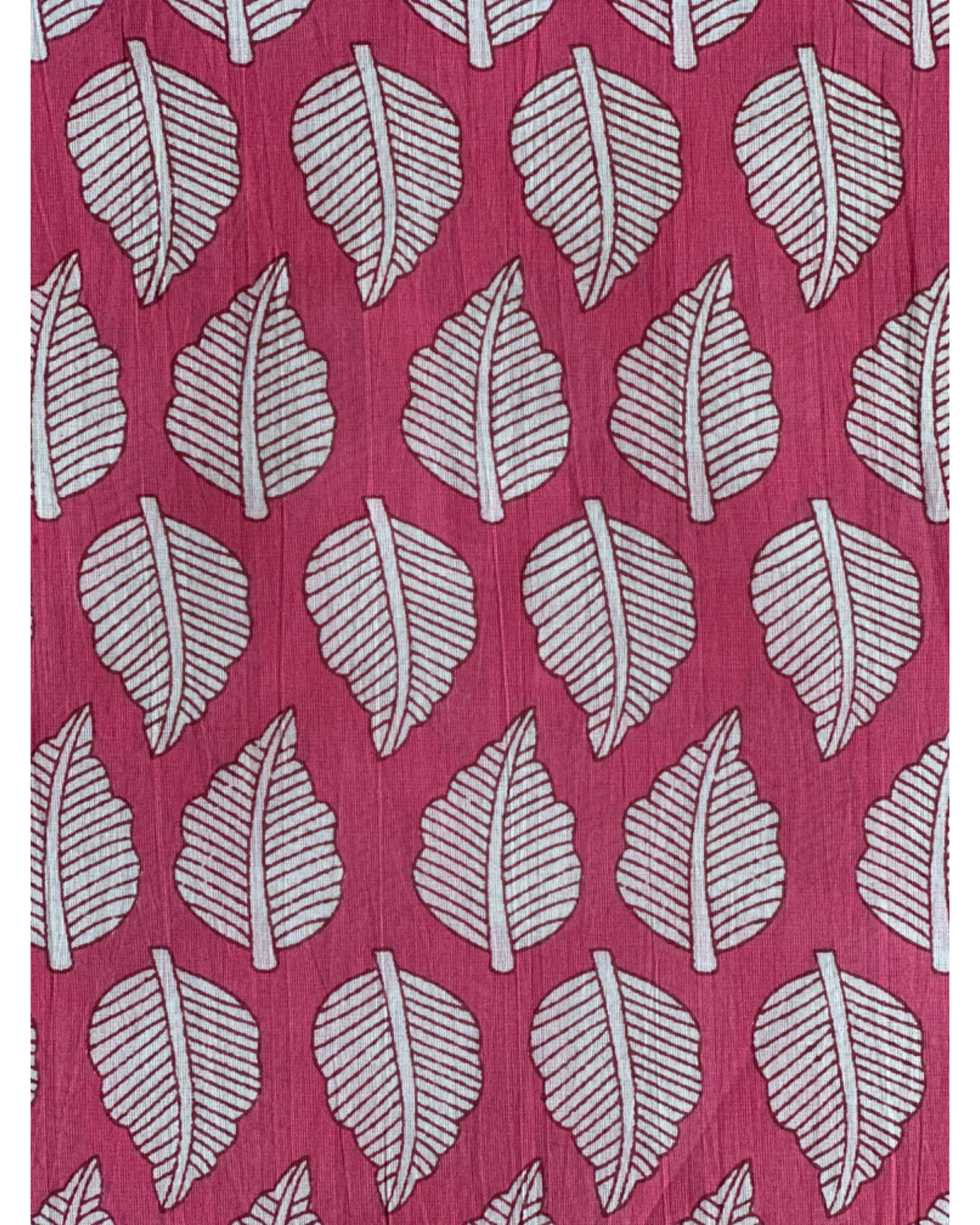 Berry Leaves Block Print Cotton Sewing Craft Fabric